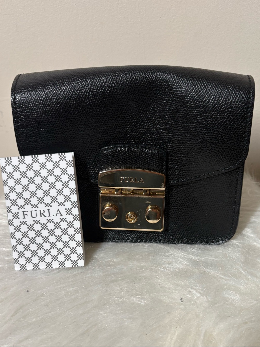 {EUC} Furla Metropolis Mini Crossbody Bag - Black